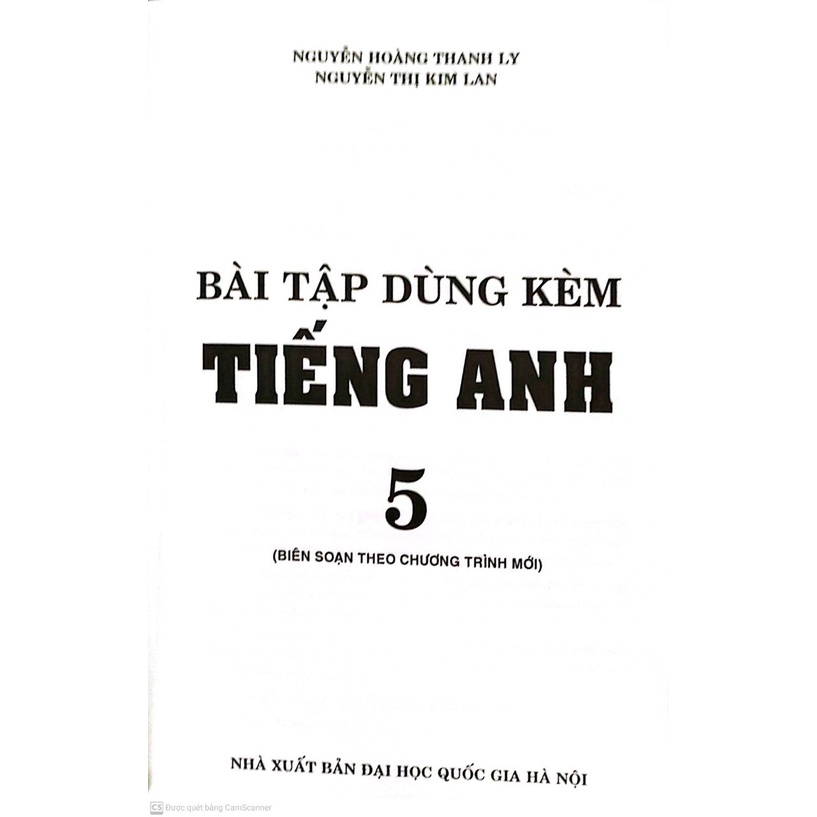 Sách-Bài Tập Dùng Kèm Tiếng Anh 5 - Biên soạn theo chương trình mới