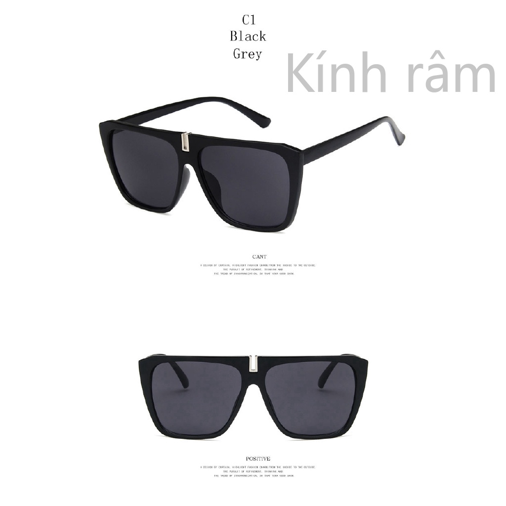 Kính mát nữ gọng vuông cổ điển chống tia UV400