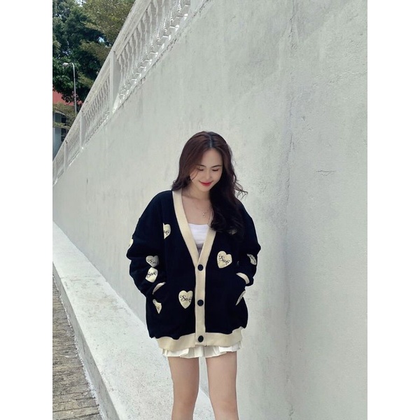 XPstore Áo khoác cardigan 2 túi SWE form rộng đẹp (Ảnh thật)