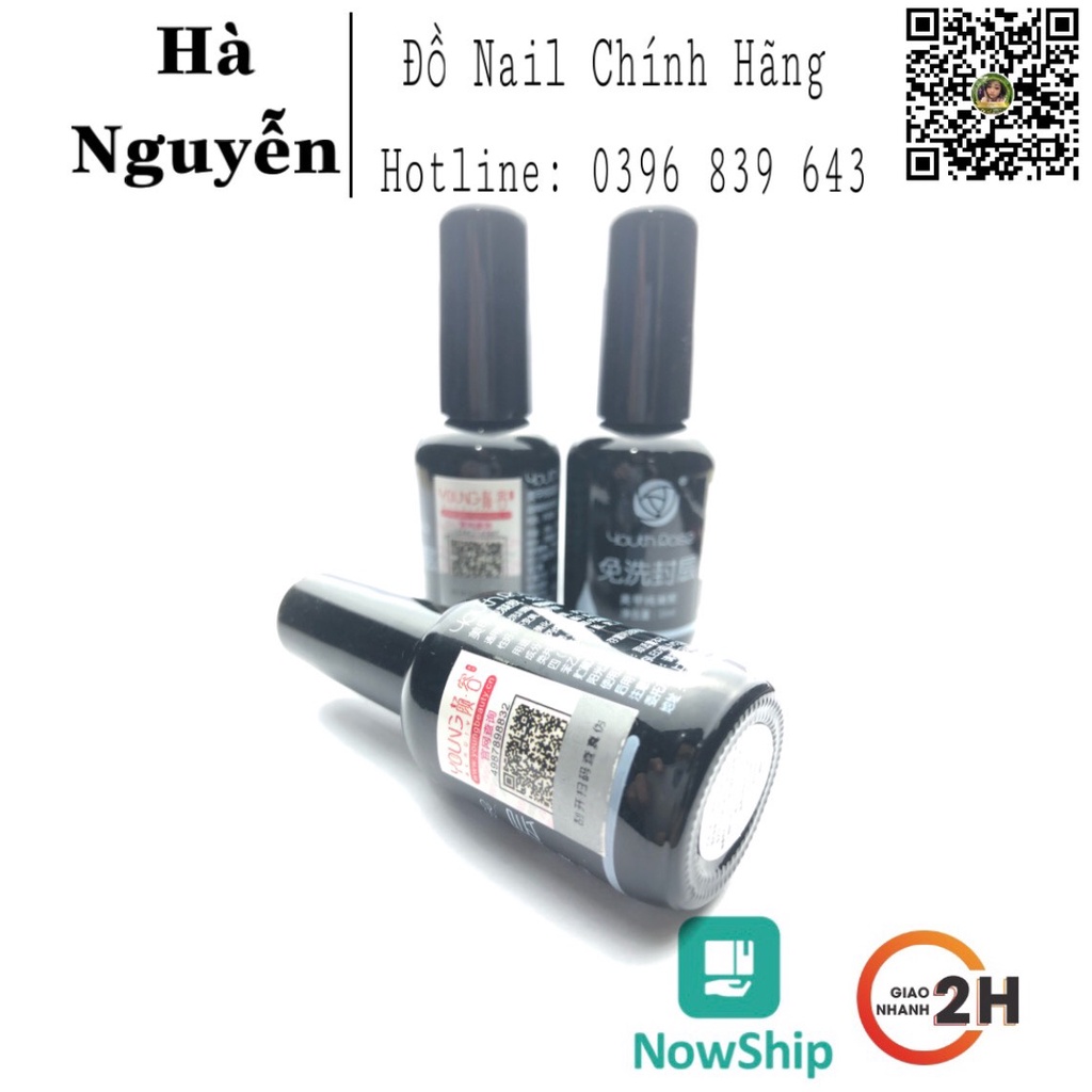 Base Top Cứng Móng Hoa Hồng - Bộ Dung Dịch Base Liên Kết Hoa Hồng, Top Bóng Hoa Hồng [Hàng chính hãng]