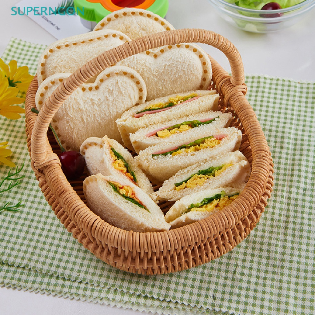SUPERNGON Stainless Steel Sandwich Cutter Set DIY Food Cookie Maker Mold for Kids Sandwich HOT