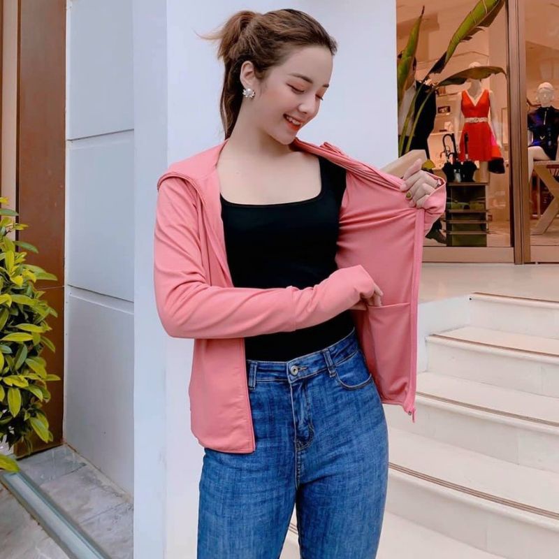 Áo chống nắng nữ 2 lớp chất thun lạnh cao cấp