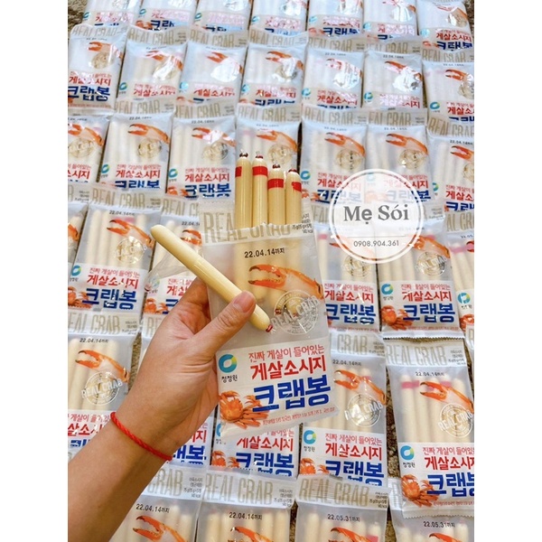 Bay Air ] 🦀 Xúc xích thịt cua Chungjungone🦀 Hàn Quốc Cho bé 12M Sói Cá Hý