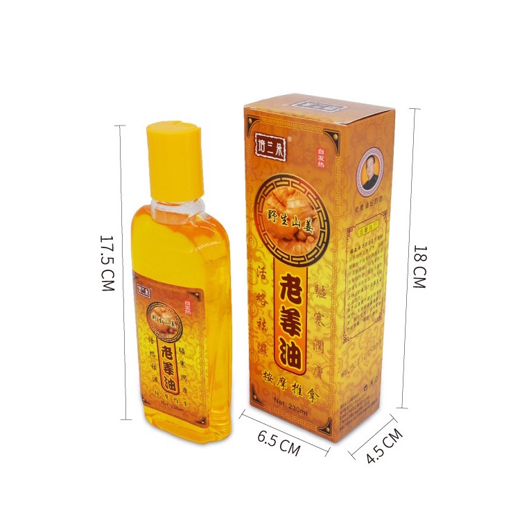 Tinh dầu gừng massage body chải thông kinh lạc, giảm béo 230ml