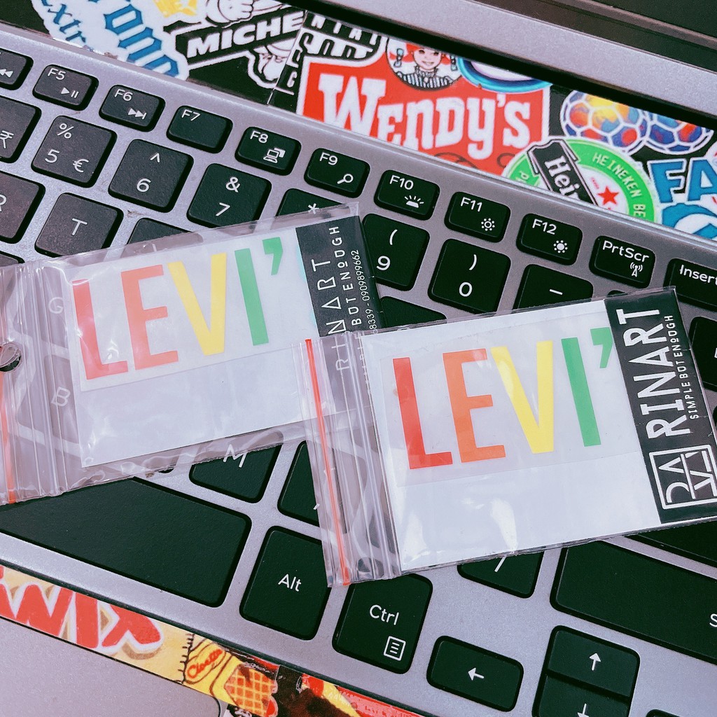 Decal Sticker ủi nhiệt chữ LEVI cá tính | in trực tiếp lên vải, balo, mũ nón, quần áo khoác jean, kh