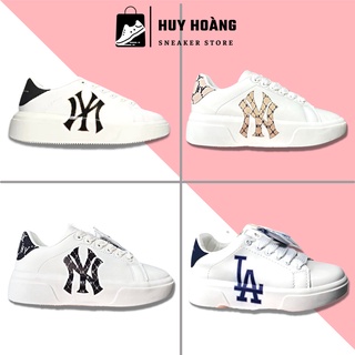 Giày Thể Thao Sneaker Nam Nữ MCQ x MLB , In LA Xanh NY Đen Tăng Chiều Cao Siêu Đẹp [ Full Bill Box ]