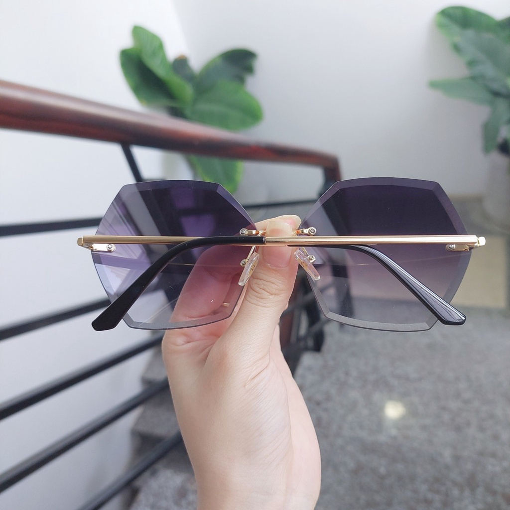 Mắt Kính Nữ Thời Trang Full Viền Hot Trend, Kính Mát Nữ Chống Ánh Sáng Xanh Đi Biển Thời Tra