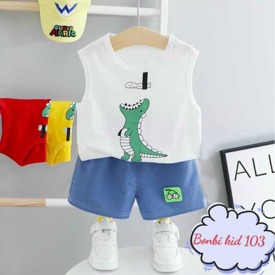 Set Bộ Bé Trai 🌟FREESHIP🌟Vải Cotton Đũi Mềm Mịn (sz 8-20kg) BB103