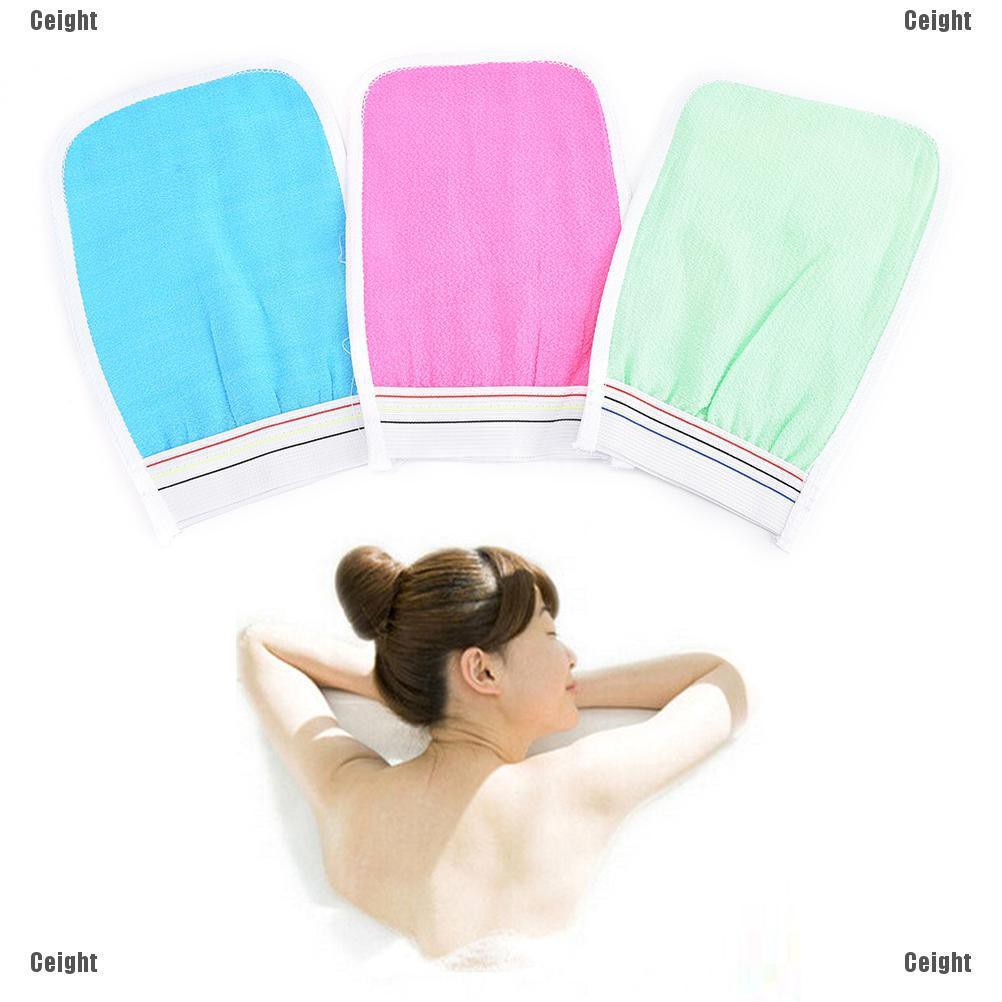 (Cei)Bath Scrub Glove Shower Body Exfoliating Cloth Sponge Puff Random Delivery