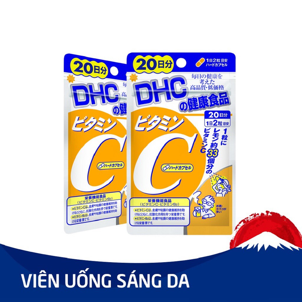 Viên uống DHC bổ sung vitamin C Nhật Bản giúp sáng da, mờ thâm, ngừa mụn, tăng đề kháng