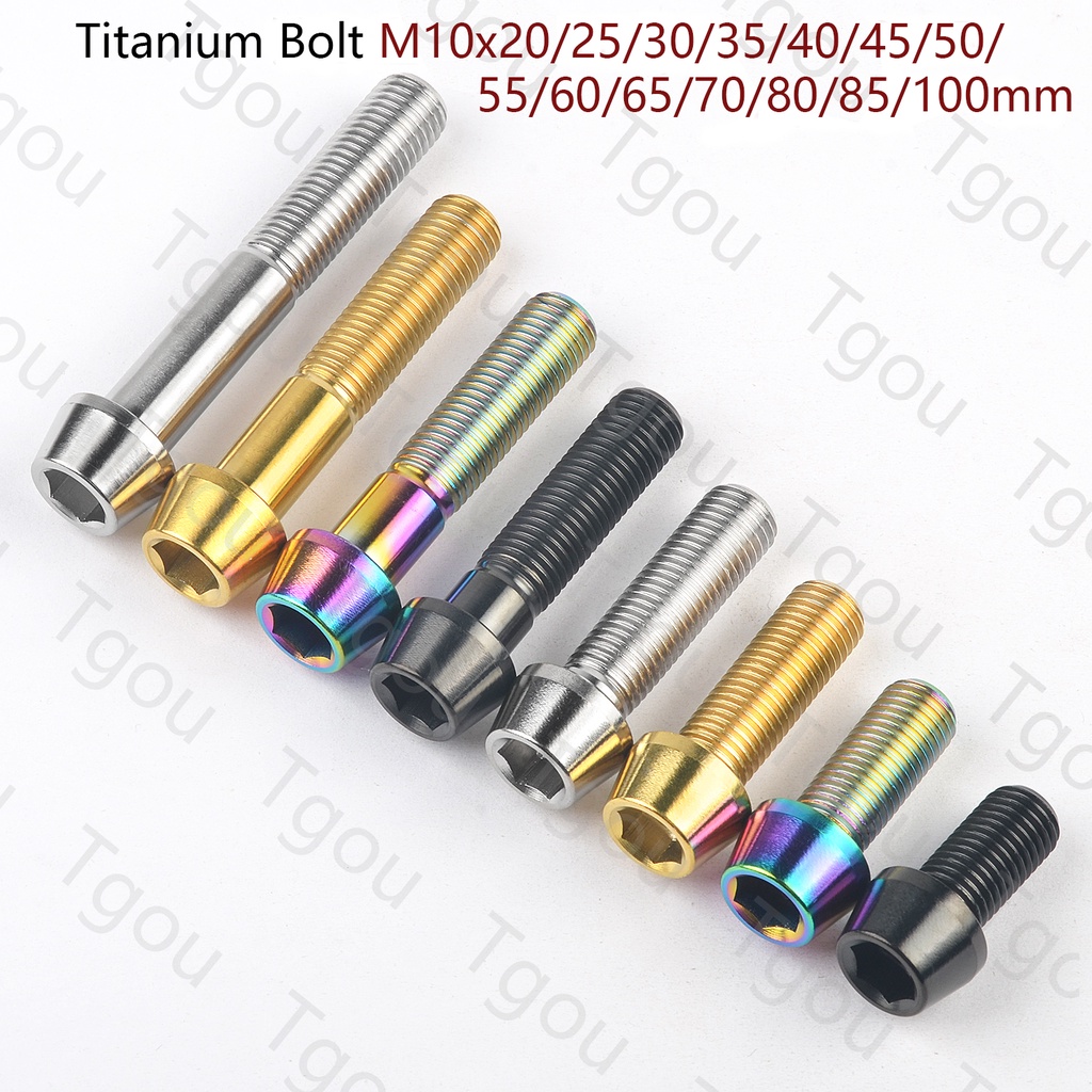 Bu Lông Lục Giác Bằng Titan DIN912 Tiêu Chuẩn M10x20 / 25 / 30 / 35 / 40 / 45 / 50 / 55 / 60 / 65 / 70mm 1.25