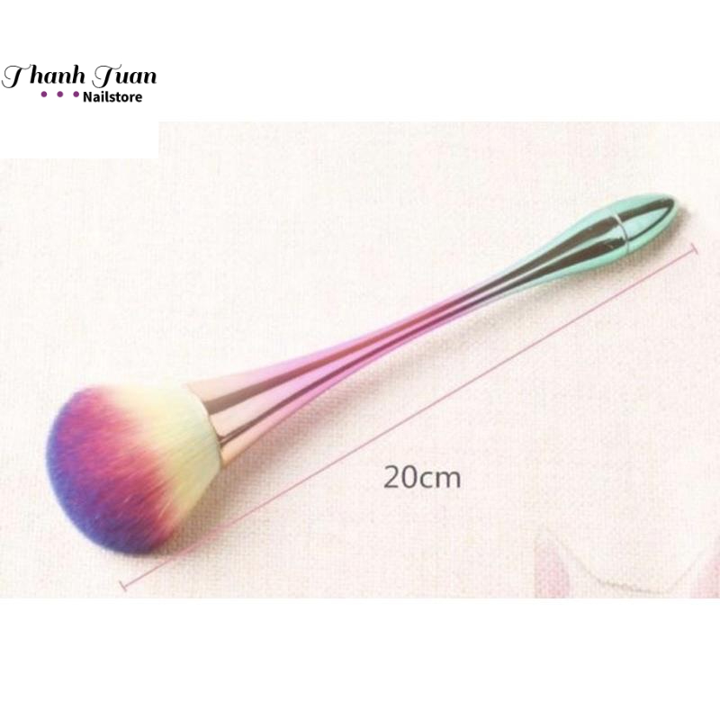 Chổi phủi bụi Nail lông hồng,đánh phấn trang điểm  - Phụ kiện đồ nail