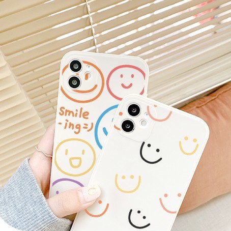 Ốp Lưng Iphone Viền Vuông Hình Mặt Cười Dễ Thương 7plus/8/8plus/x/xs/xs max/11/11pro/11 promax/12 /12pro/12promax