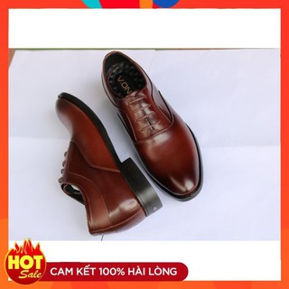 Giày Tây Da Công Sở Nam Buộc Dây TĂNG CHIỀU CAO 6.5cm [HÀNG CAO CẤP] Giày Nam Đẹp Chất Da Bò - BẢO HÀNH 12 THÁNG