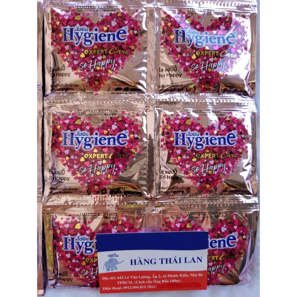 Combo 5 dây (60 gói) Xả Hygiene Thái Lan Nước xả vải siêu đậm đặc