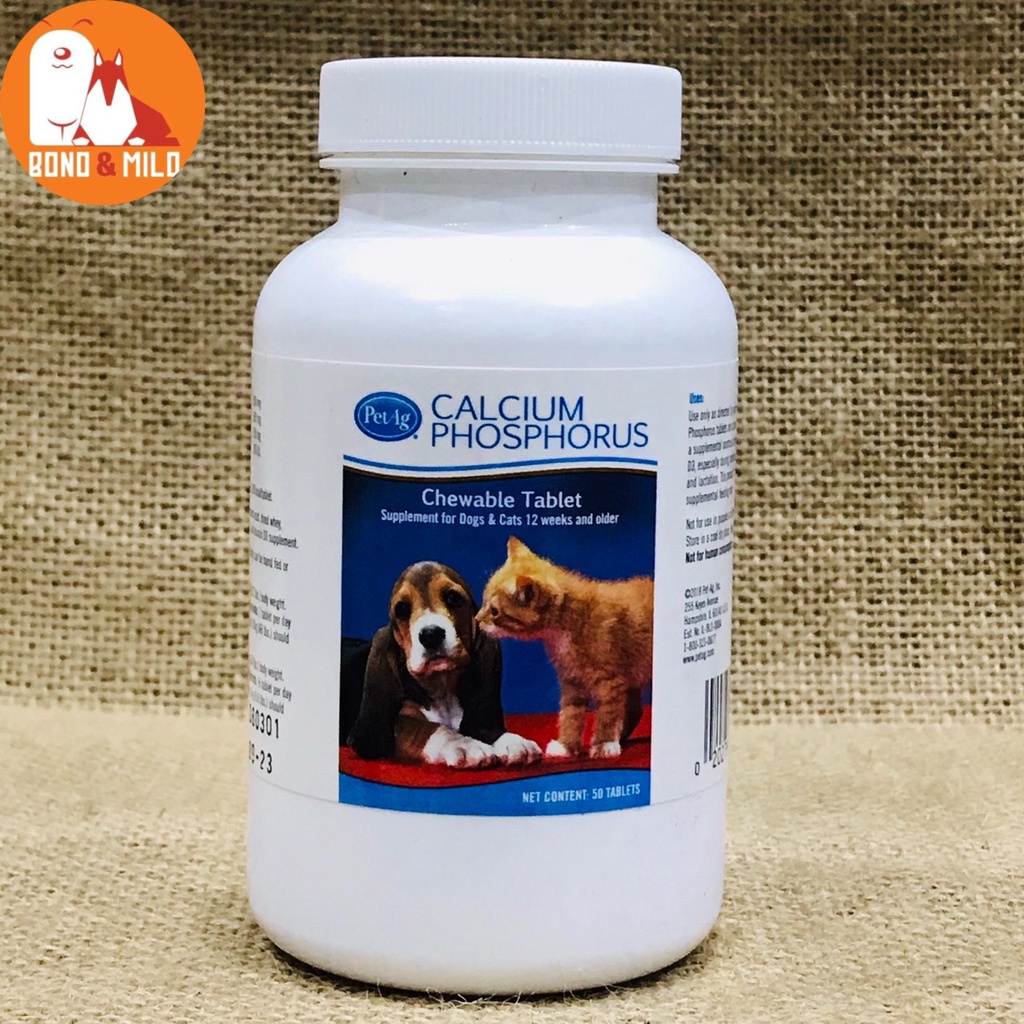 VIÊN BỔ SUNG CANXI CHO CHÓ MÈO CALCIUM PHOSPHORUS HỘP 50 VIÊN - BONDMILO SHOP