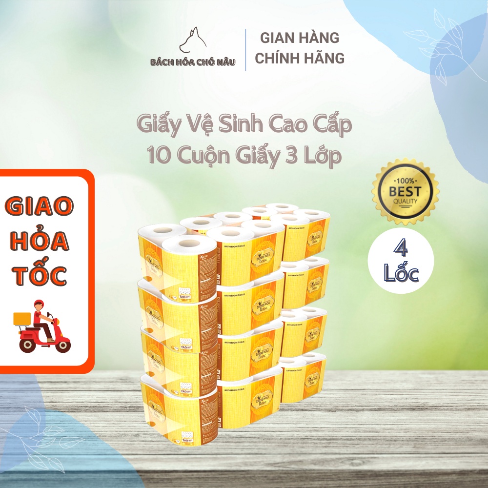 COMBO 4 Giấy Vệ Sinh Bless You L'Amour Giấy 3 Lớp Cao Cấp cho Gia Đình [ Hàng Mới Chính Hãng]