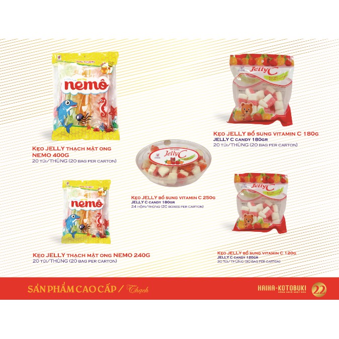 Thạch mật ong Nemo Hải hà gói 240g