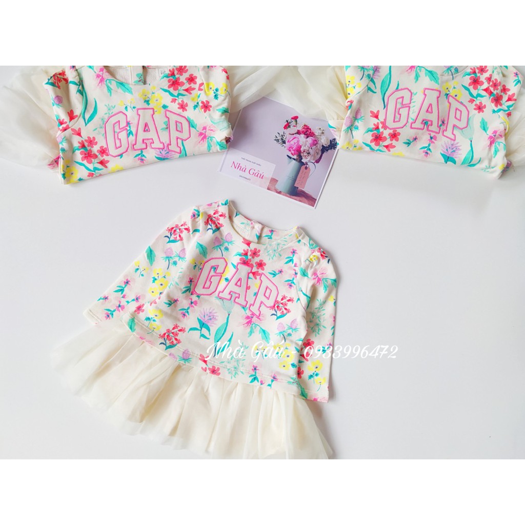 Đầm voan hoa bé gái Floral chiffon dress for girls NG0103