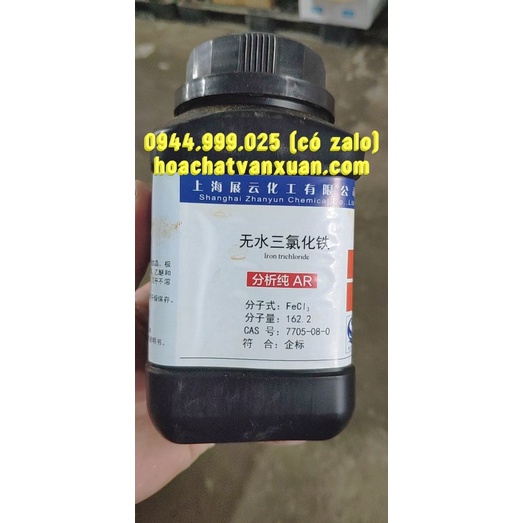 Hóa chất ferric chloride FeCl3 khan lọ 500g Sắt clorua khan
