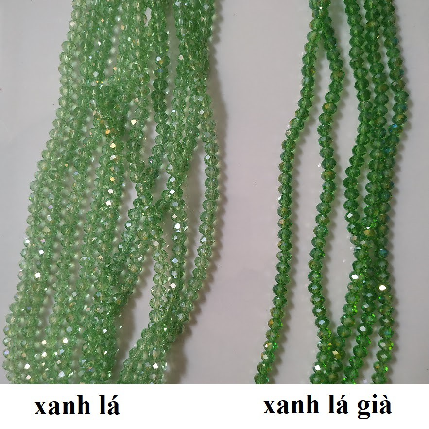 Dây hạt pha lê bánh cam nhiều màu 6mm (Khoảng 95 hạt) - Nguyên liệu handmade, làm vòng