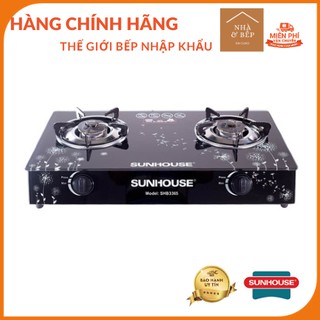 Bếp gas dương kính sunhouse shb3365, bếp ga đôi sunhouse shb3365 -tíết kiệm gas- hàng chính hãng