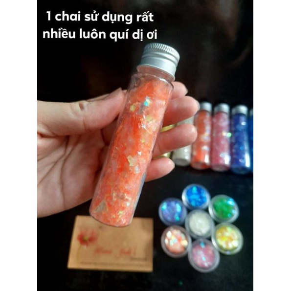 Chai 30ml màu hologram - ngũ sắc lấp lánh lung linh sử dụng Resin Handmade cực đẹp