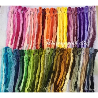 chỉ thêu tay cao cấp - chỉ cotton loang mầu nhà máy - 300g