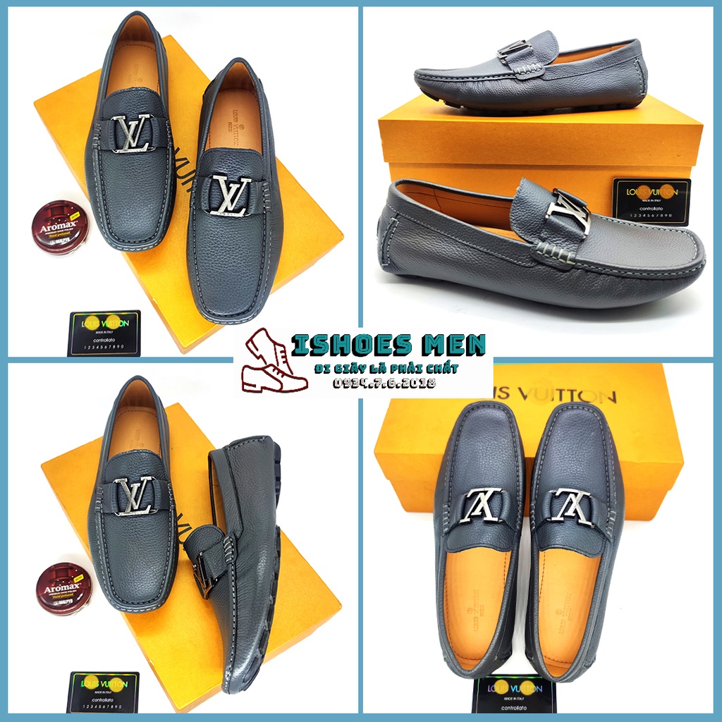 Giày LV Nam, Moca nam Cao Cấp Da Thật100% Đủ size 38-44 - sỉ/lẻ ib