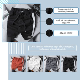 Quần kaki lưng thun phối viền co giãn 4 chiều Đen QKK03 - Mengo