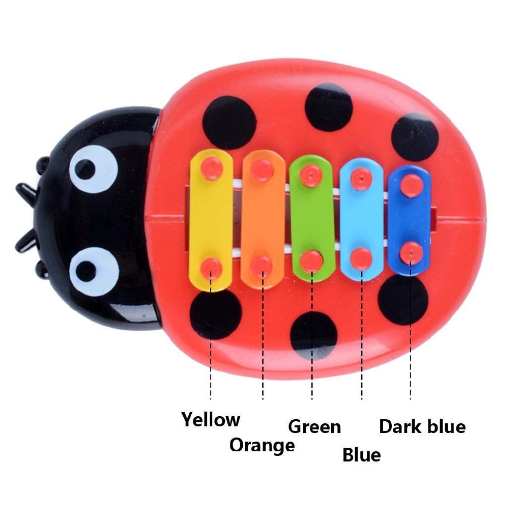 Multi-Color Xylophone Ladybird Knock On Piano Keyboard Early Education Musical Instrument Toy Pianos Keyboards