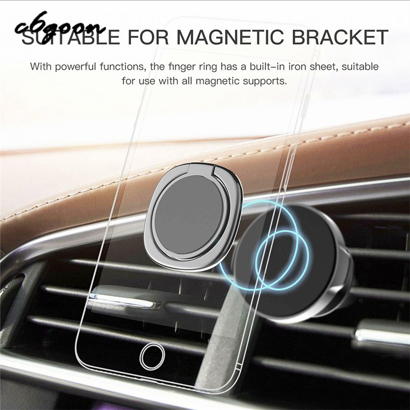Giá Đỡ Điện Thoại Xoay 360 Độ Bằng Kim Loại Có Nam Châm Gắn Xe Hơi