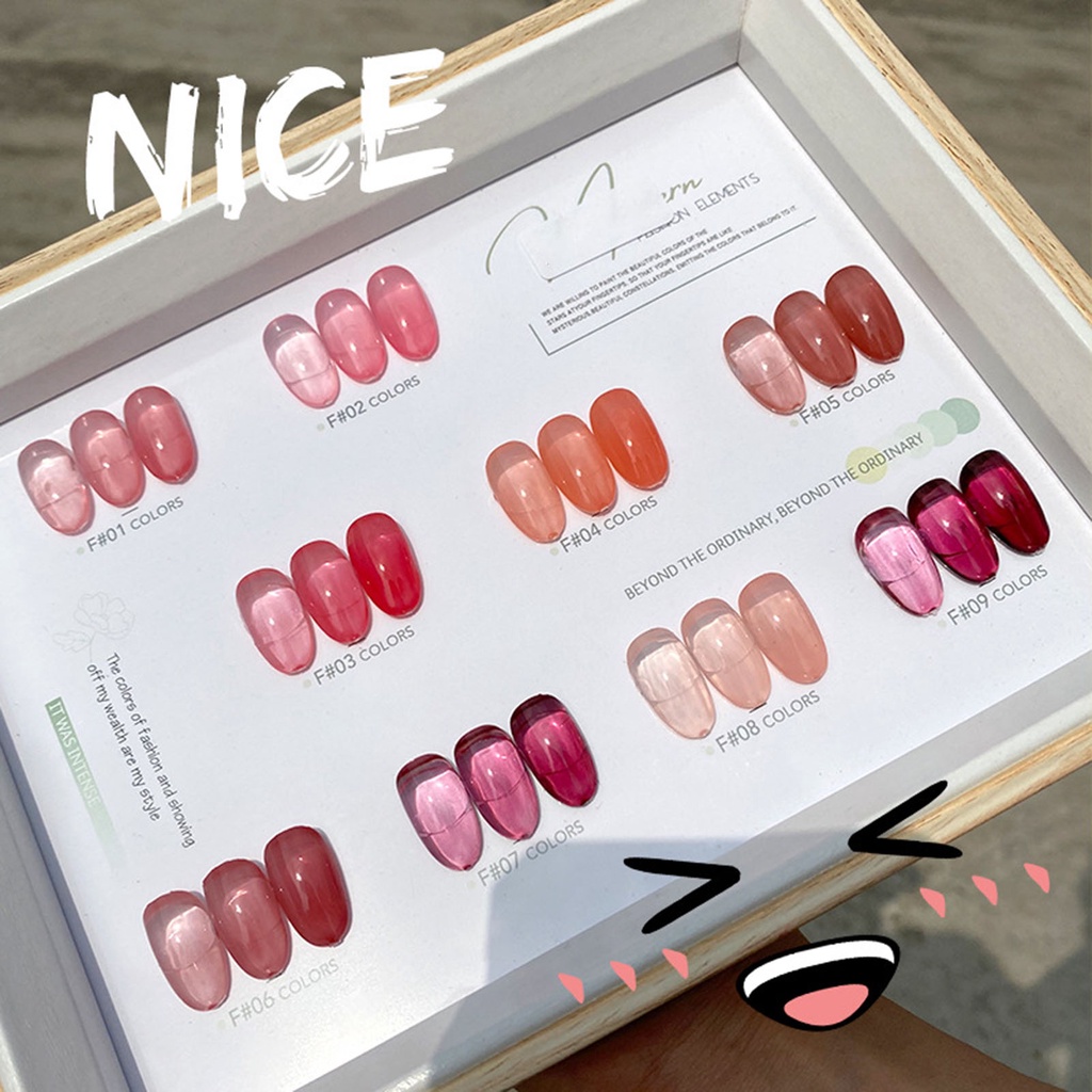 [Hàng mới về] Lọ gel sơn móng 8ml nhiều màu sắc trong suốt thời trang