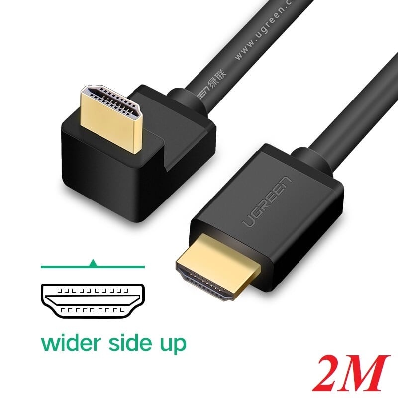 Dây HDMI đầu vuông góc bẻ xuống Cao Cấp UGREEN 10172 10173 HD103