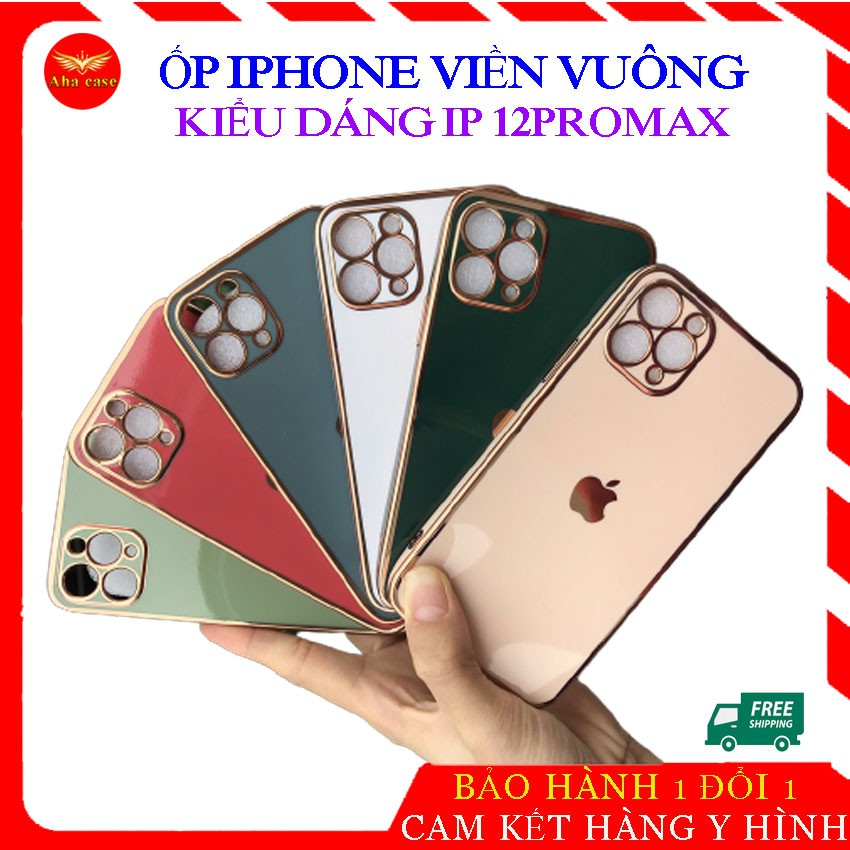 [TẶNG IRING NHẪN] ỐP IPHONE VIỀN VUÔNG DẺO cho Ip 6Plus /7Plus / 8plus/ X /Xs Max/11/11 pro/11 promax/Ip12/12 Promax | BigBuy360 - bigbuy360.vn