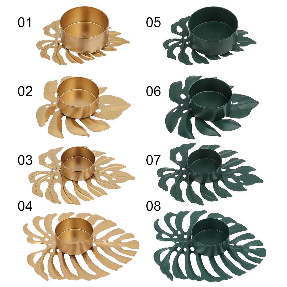 Giá Đỡ Nến Hình Chiếc Lá / Rùa Độc Đáo Trang Trí Nhà Cửa /|Khung Sắt Rèn Luyện Phong Cách Hiện Đại Màu Xanh Lá Cây