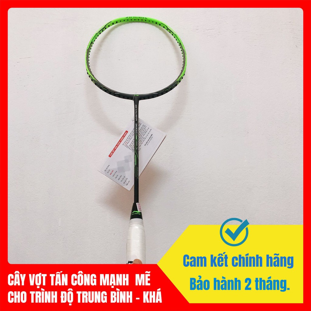 Vợt cầu lông tấn công, vợt cầu lông Lining 3D Calibar 300C, vợt cầu lông carbon cao cấp - chính hãng.