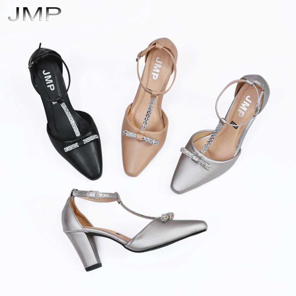 JMP - Giày Sandal Cao Gót Đính Nơ cao 8cm - CH11