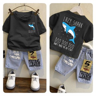 Set đồ bò cá mập LAZY cho bé