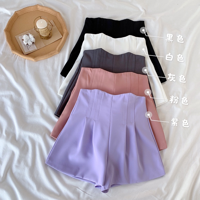 Quần Short Nữ Lưng Cao Ống Rộng Phong Cách Hàn Quốc | BigBuy360 - bigbuy360.vn