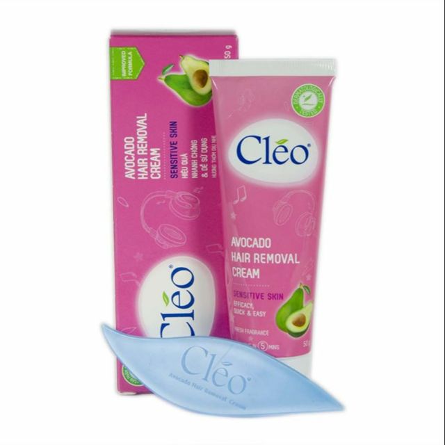 Kem tẩy lông Cleo Avocado Hair Removal Cream Sensitive Skin 50 gr