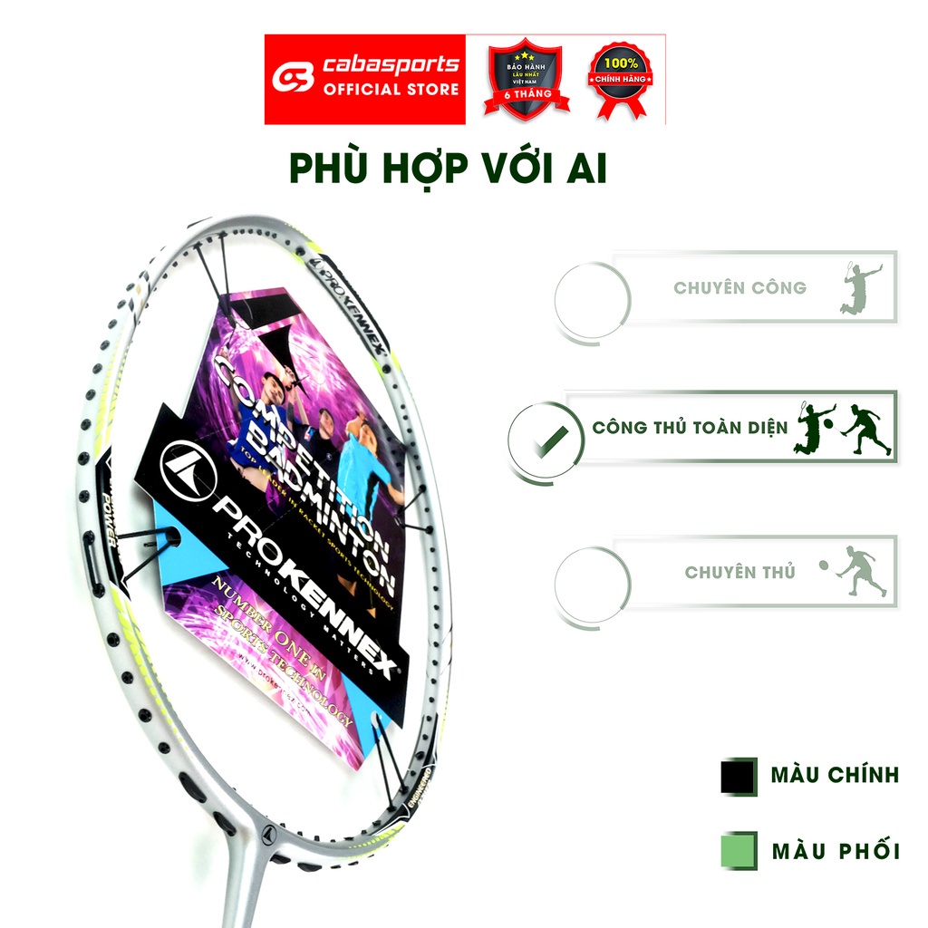 Vợt cầu lông đã đan lưới trợ lực ProKennex Impact New Carbon công thủ toàn diện đánh cầu cực thoát Bảo hành 9 tháng