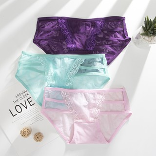 Set 2 chiếc quần lót lưới nữ mỏng trong suốt sexy