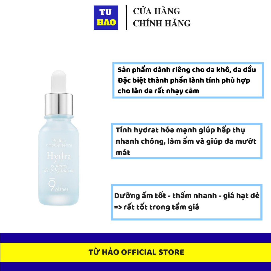 Tinh Chất Serum Dưỡng Ẩm Sâu 9 Wishes Skin Ampule Serum 9Wishes 25ml