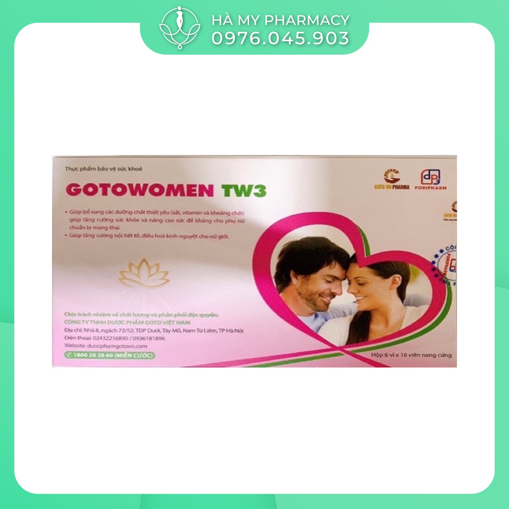 Gotowomen TW3 Hỗ trợ sinh sản nữ giới Hàng chính hãng Date xa