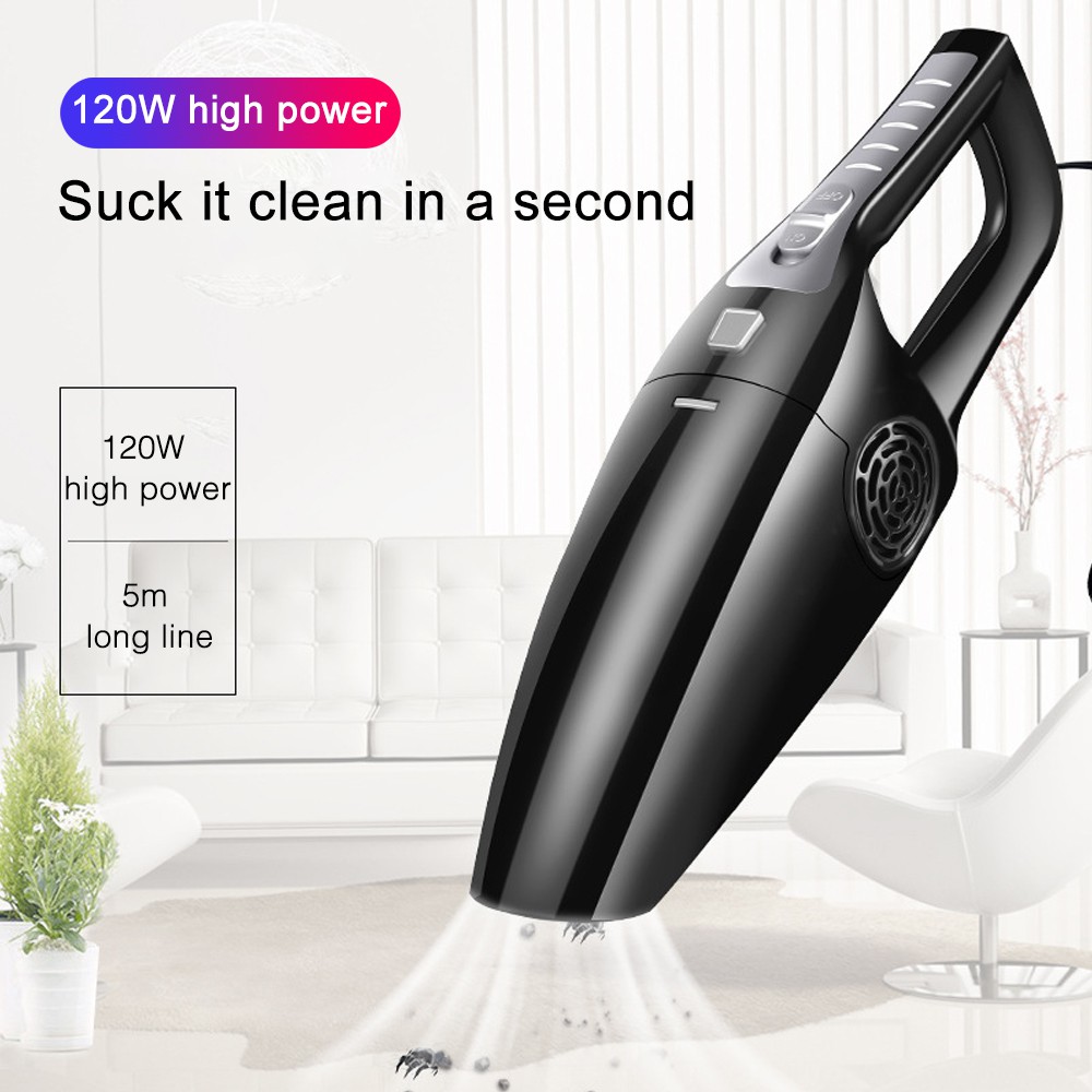 Máy hút bụi cầm tay tự động PECHAM 5M 120W vệ sinh nội thất ô tô tiện dụng