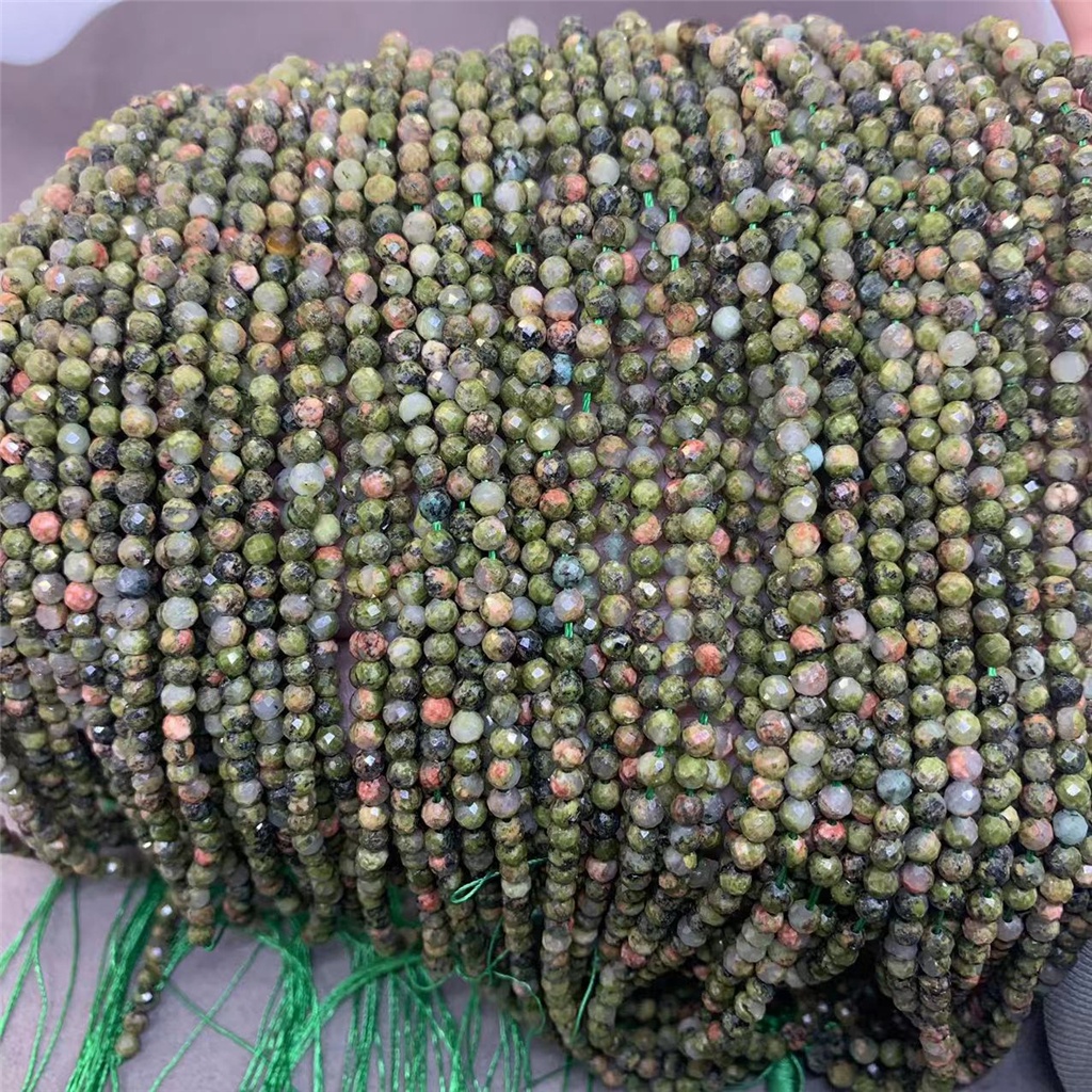 Chuỗi Hạt Đá Tự Nhiên 2 / 3 / 4mm Dùng Làm Đồ Trang Sức Thủ Công