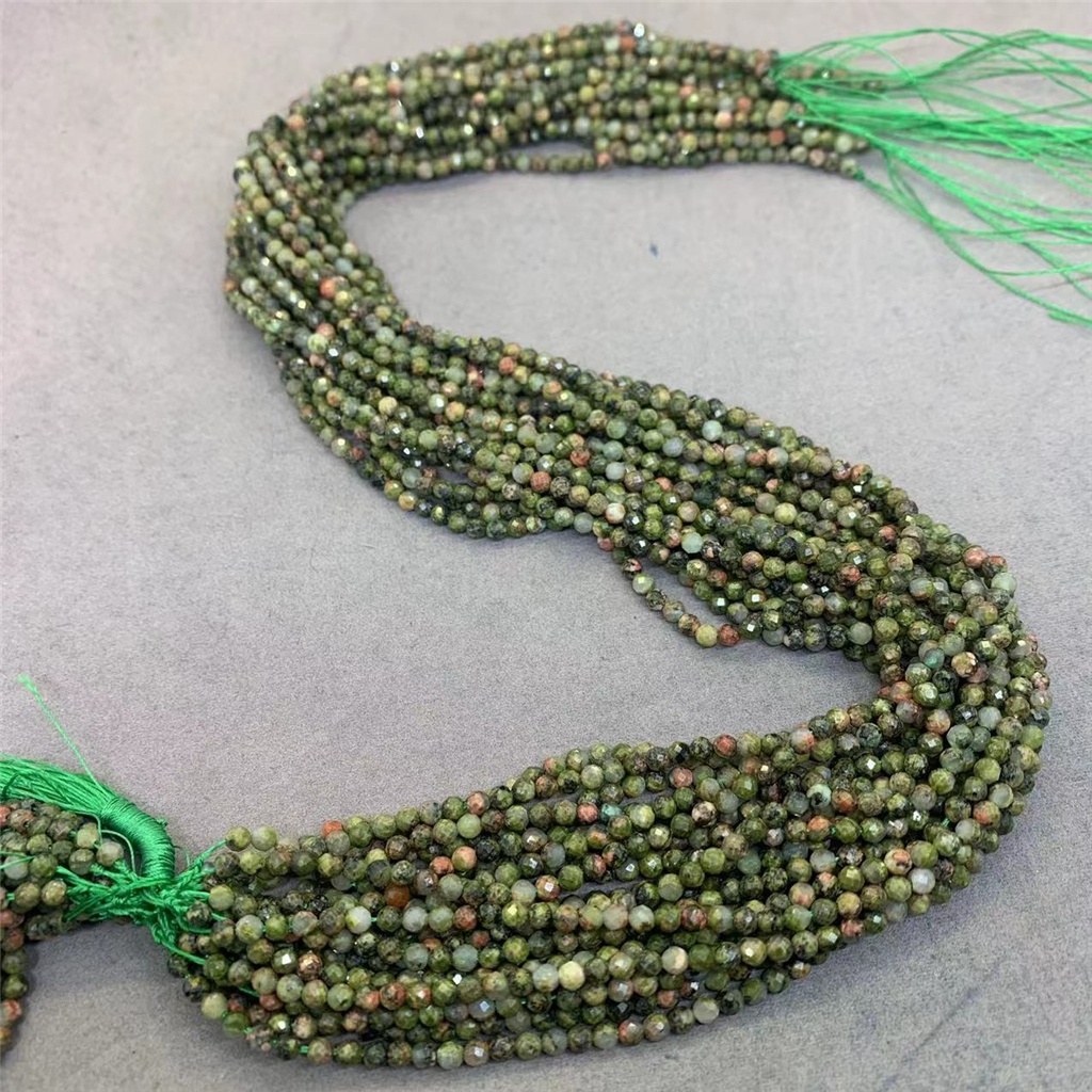 Chuỗi Hạt Đá Tự Nhiên 2 / 3 / 4mm Dùng Làm Đồ Trang Sức Thủ Công