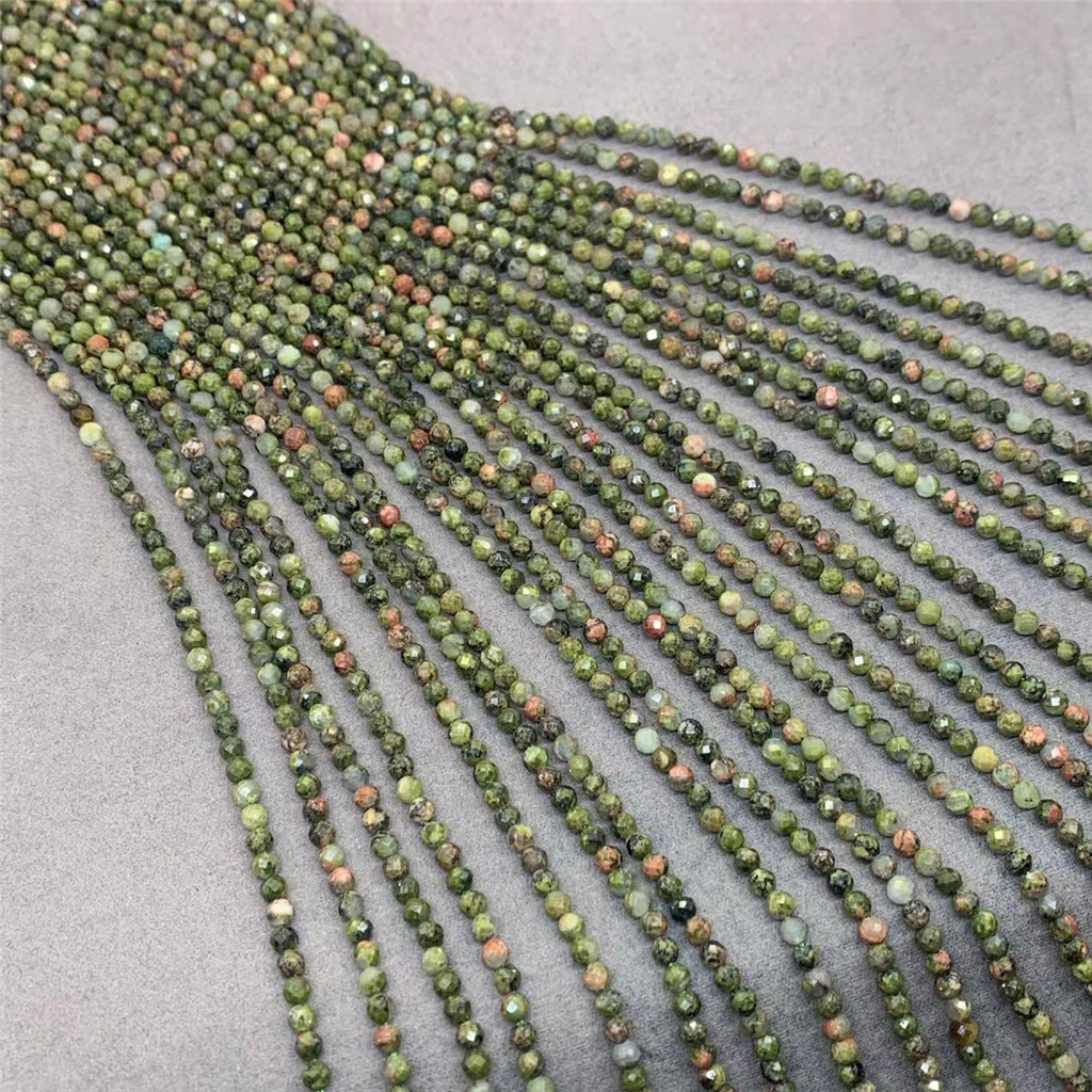 Chuỗi Hạt Đá Tự Nhiên 2 / 3 / 4mm Dùng Làm Đồ Trang Sức Thủ Công