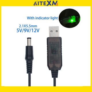 Cáp chuyển đổi tăng áp dc 5v sang dc 9v / 12v 2.1x5.5mm